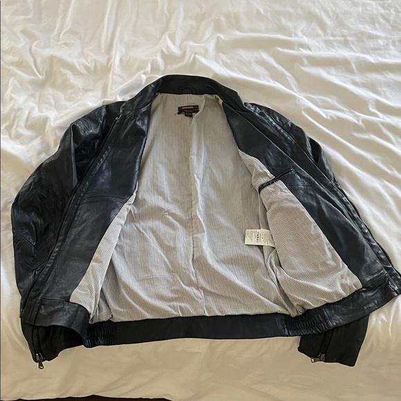 Diesel Black Gold Dark Leather Jacket